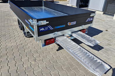 Přívěs Saris 3-str. sklápěč 356 184 3500kg HD, kombi hydr., listová pera, nájezdy, Black Edice