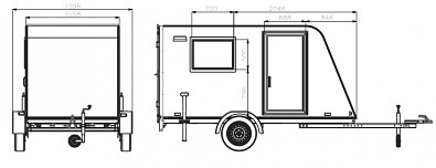 Přívěs Tomplan TFS 320S.00 skříň 750kg