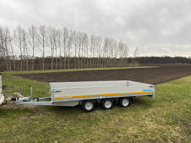 Tanatech "Autopřepravník Eduard Multi 4020 bočnice 30cm, nájezdy, 3 nápravy, 3500kg, 10" kola"