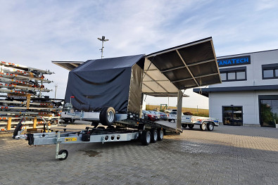 TANATECH Přívěs Wiola L35G55P 3500kg MOTORSPORT přepravník na auta