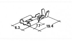 Konektor 6,3mm 0,5-1,5mm dutinka