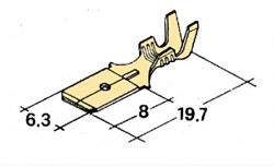 Konektor 6,3mm 1-2,5mm kolík