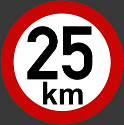 Geschwindigkeitkleber 25 km