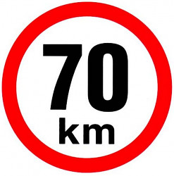 Geschwindigkeitkleber 70 km