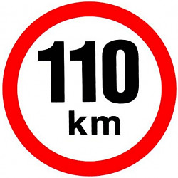Samolepka rychlosti 110 km 19cm