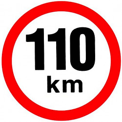 Samolepka rýchlosti 110 km 19cm