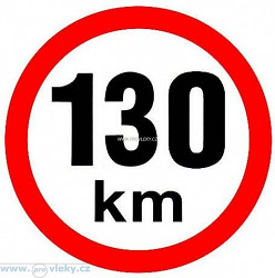 Samolepka rýchlosť 130 km / hod