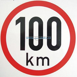 Samolepka rychlost 100 km/hod 15cm
