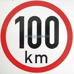 Samolepka rýchlosť 100 km / hod 15cm