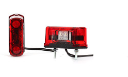 Osvětlení SPZ červené LED mini kabel QS075