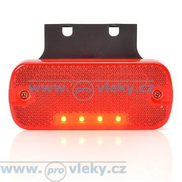 Svítilna poziční W128 červená LED vč. odrazky - Náhradní díly - Poziční světla