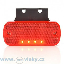 Positionsleuchte W128 rot LED mit Rückstrahler