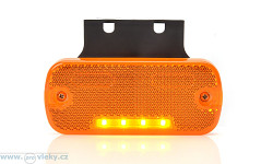 Seitenmarkierungsleuchte W128 orange LED mit Rückstrahler