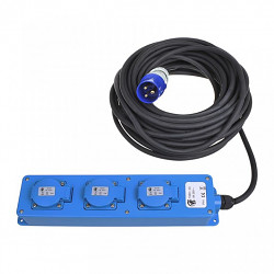 Prodlužovací kabel CEE 20m 2x zásuvka Schuko, 2x USB