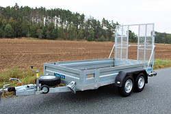 Přívěs UNK pro stavební stroje 3500kg 1,8x3,5m