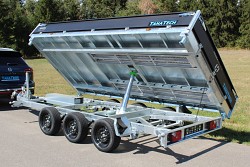 Přívěs sklápěč Henra 401x202 Kipper Para 3500kg listová pera, nájezdy