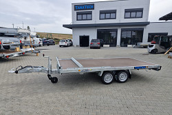 Přívěs Lider plato 4,06x2,15 3500kg stav. oje, nájezdy