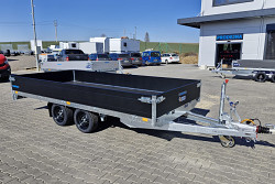 Přívěs Saris PL 406 184 3500kg, valník, listová pera, Black Edition
