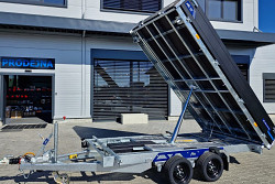 Přívěs Saris 3-str. sklápěč 356 184 3500kg HD, kombi hydr., listová pera, nájezdy, Black Edice