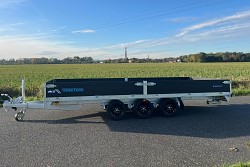 Přívěs Saris PL 506x204 3500kg listová pera, 3 nápravy, nájezdy