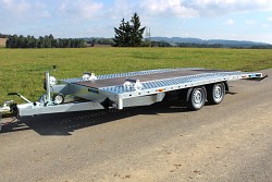 Přívěs na auta Martz UNIDECK 450 3000kg překl. výplň, kola R13", lomený