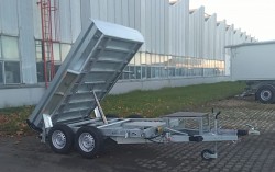 Přívěs Zaslaw WT350TH 1-stranný sklápěč kombi hydraulika + nájezdy 3500kg