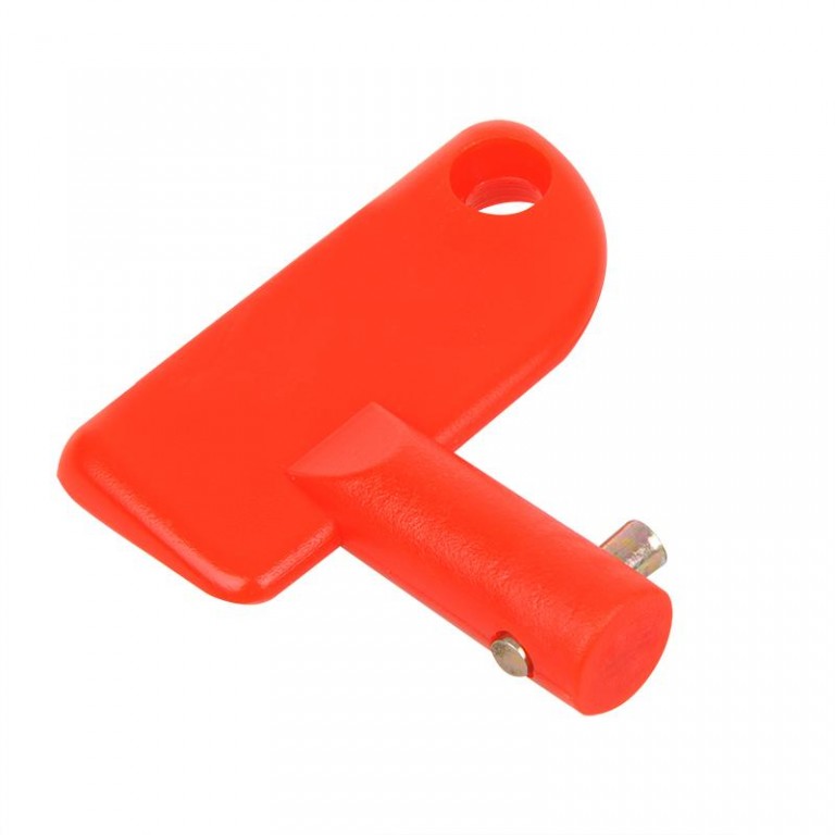 Plastový klíč pro vypínač autobaterie červený