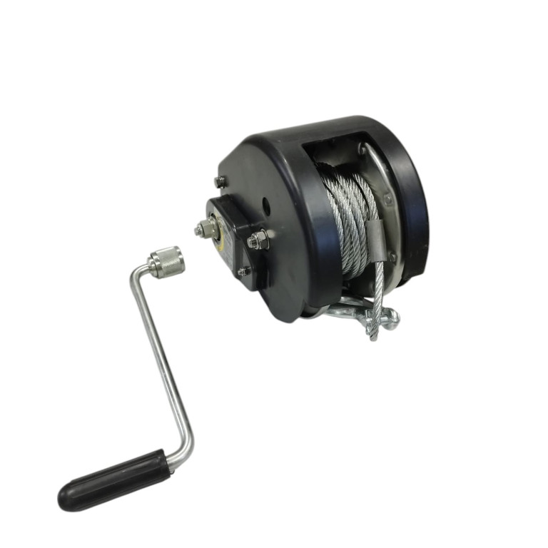 Ruční naviják 4100kg lano 10mx7mm s hákem automatická brzda