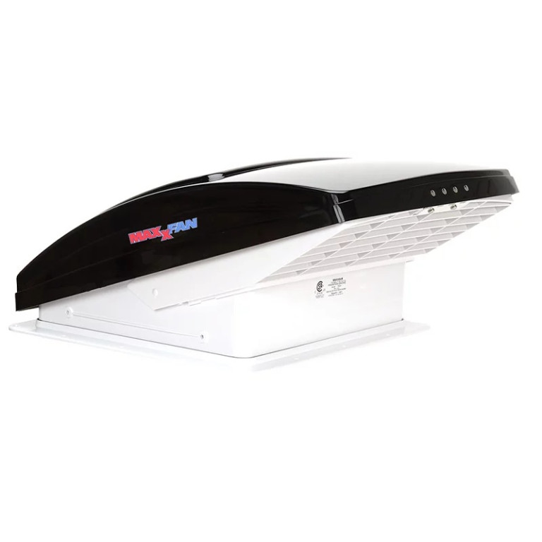 Střešní ventilátor MAXXAIR MAXXFAN DELUXE 12V černý/kouřový 400x400 mm